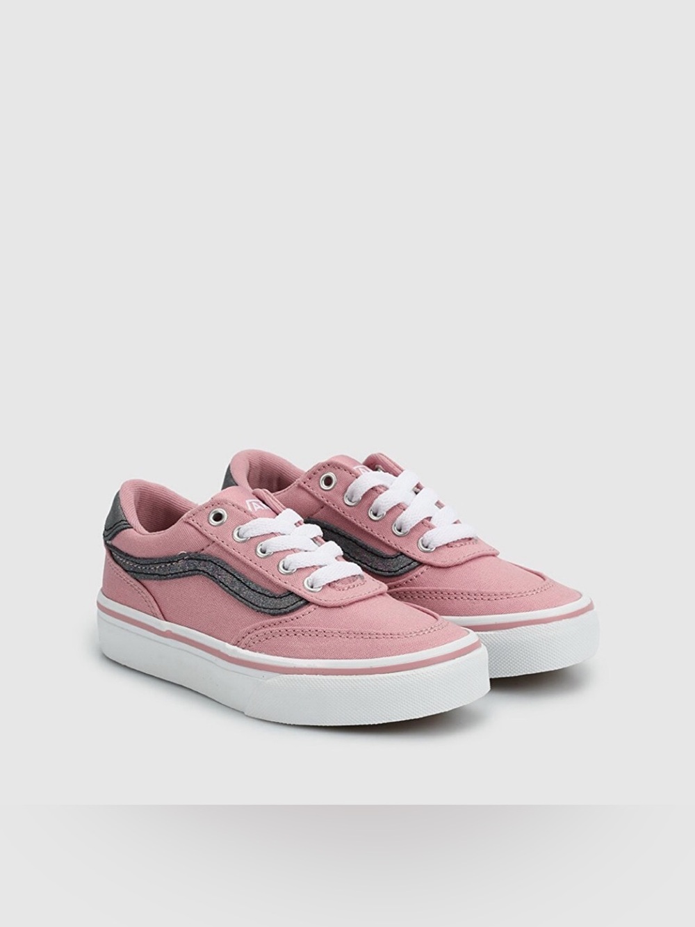 Vans Dusty Pink Canvas Skate Shoe with Black Side Stripe